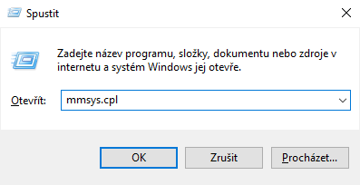 Windows Run mmsys.cpl